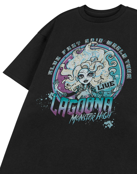 Monster High Lagoona Womens Black Short Sleeved T-Shirt