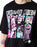 Monster High Group Pose Womens Black Short Sleeve Long Leg Pyjama Set