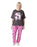 Disney The Nightmare Before Christmas Womens Black & Pink Pyjama Set