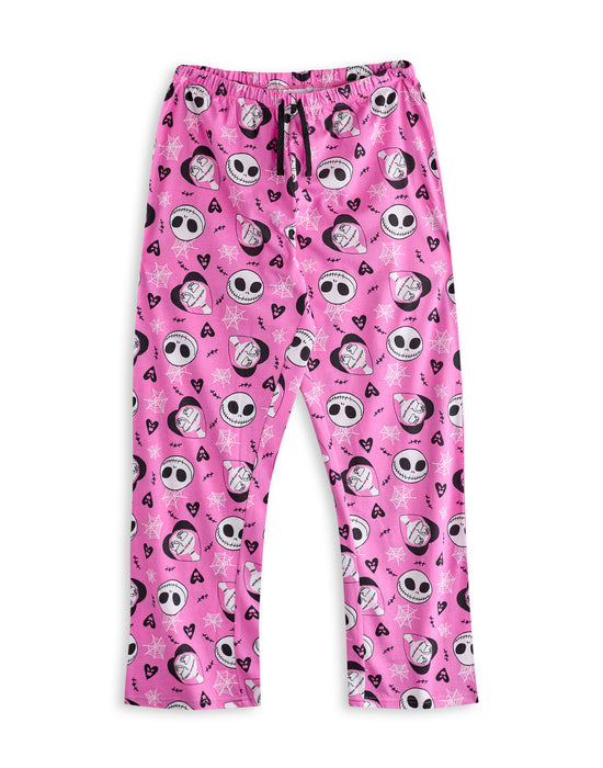 Disney The Nightmare Before Christmas Womens Black & Pink Pyjama Set