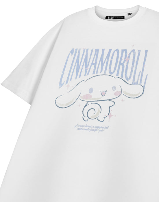 Hello Kitty Cinnamoroll Womens White Short Sleeved T-Shirt