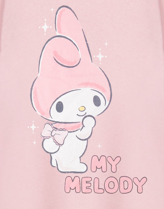 Hello Kitty My Melody Womens Pink Short Sleeved T-Shirt