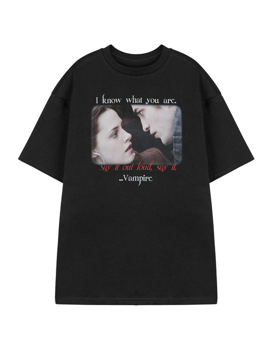 Twilight Womens Vampire Black Short Sleeved T-Shirt