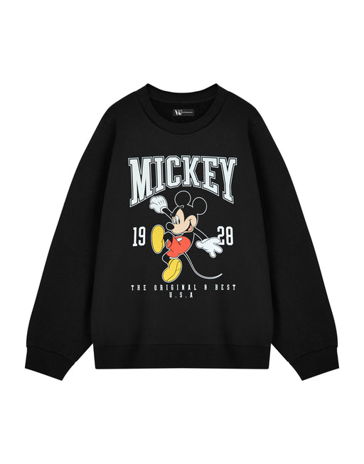 Disney Mickey Mouse Womens Black Sweatshirt