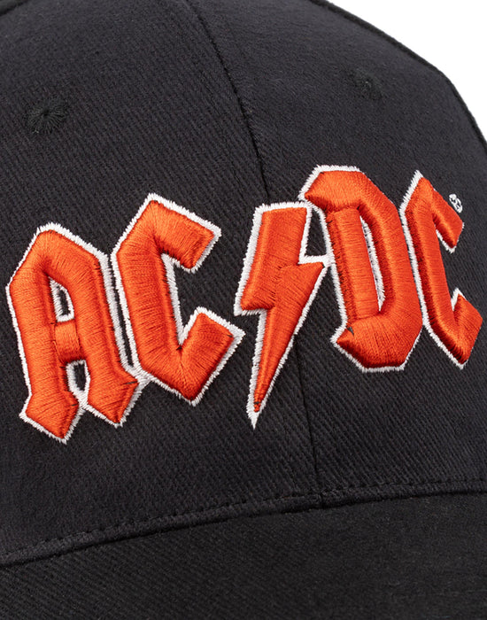 AC/DC Unisex Black Adjustable Curved Peak Cap