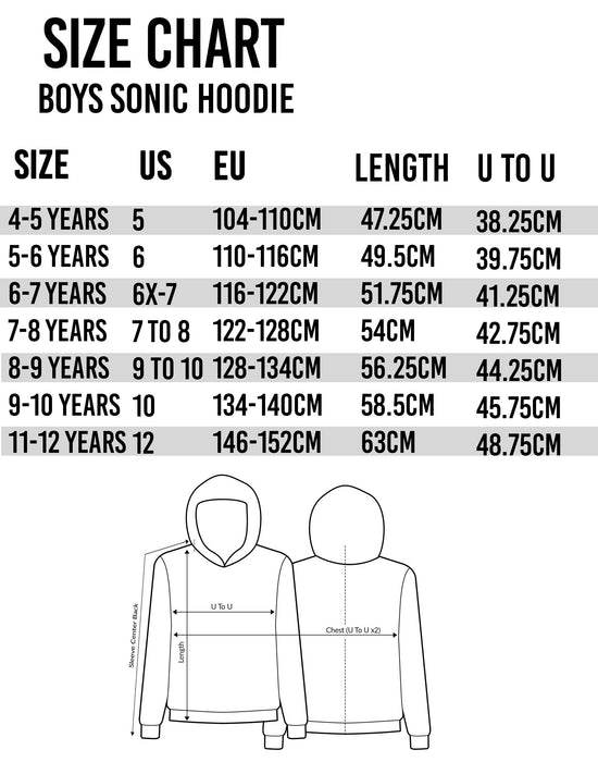 Sonic the Hedgehog Sonic Japanese Gamer Boys Black Hoodie