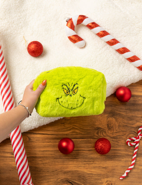 The Grinch Character Face Green Makeup Bag