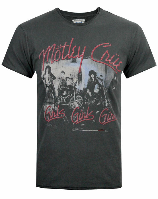 Amplified Clothing Motley Crue Mens Grey Short Sleeved T-Shirt