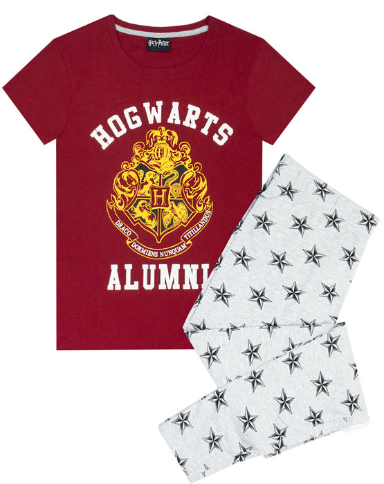 Harry Potter Womens Red Short Sleeve Long Leg Pyjama Set