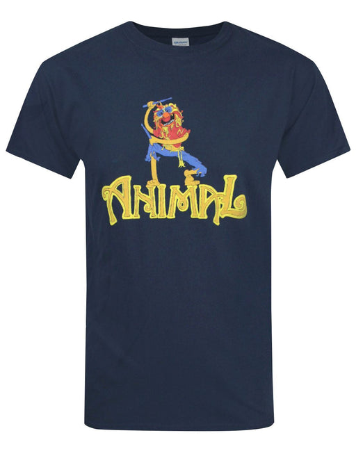 Muppets Animal Drummer Men's Navy T-Shirt