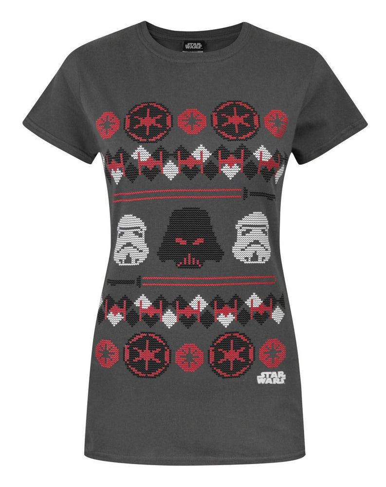 Star Wars Darth Vader Fair Isle Christmas Women's T-Shirt