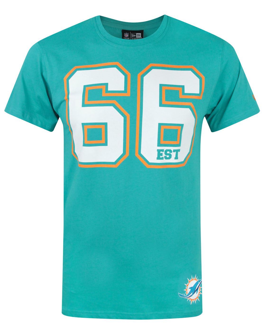 New Era NFL Miami Dolphins Team Number Men's T-Shirt — Vanilla