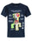 Minecraft Creeper Anatomy Boy's Navy T-Shirt