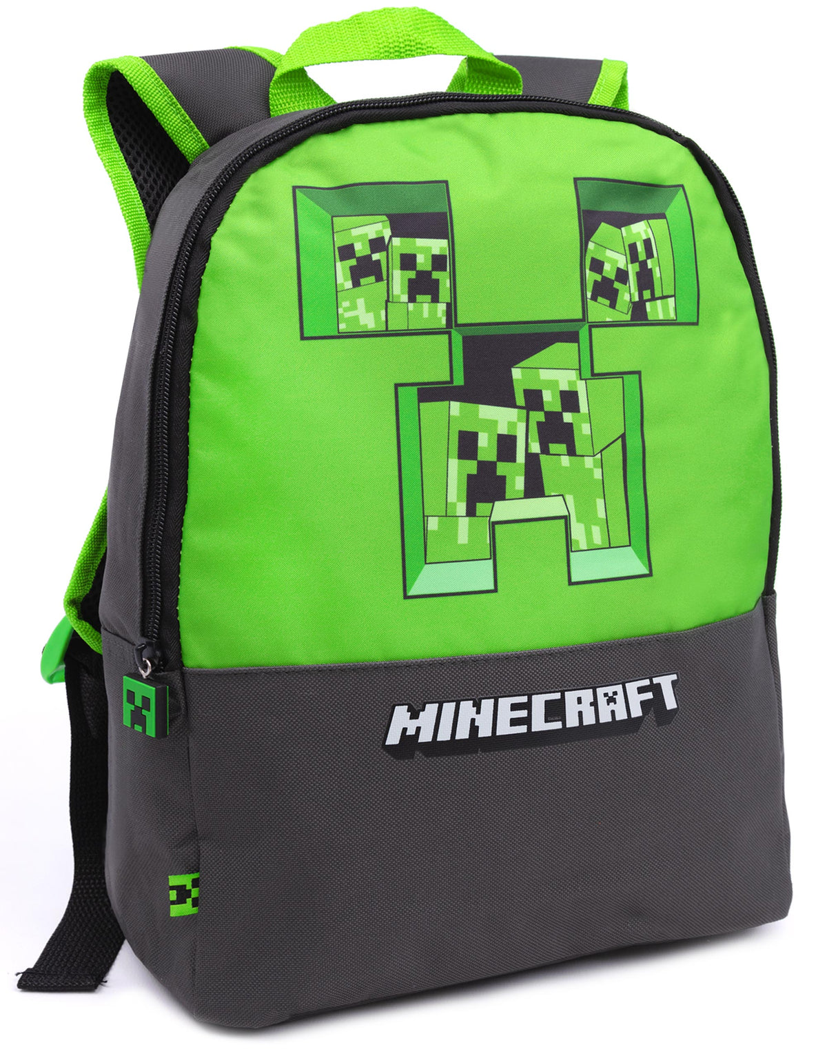 Minecraft Pixel Creeper School Backpack - Grey — Vanilla Underground