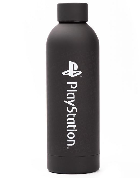 PlayStation Water Bottle For Adults And Kids 750ML | Game Console Stainless Steel Sports Travel Mug | Black White Gaming Merchandise