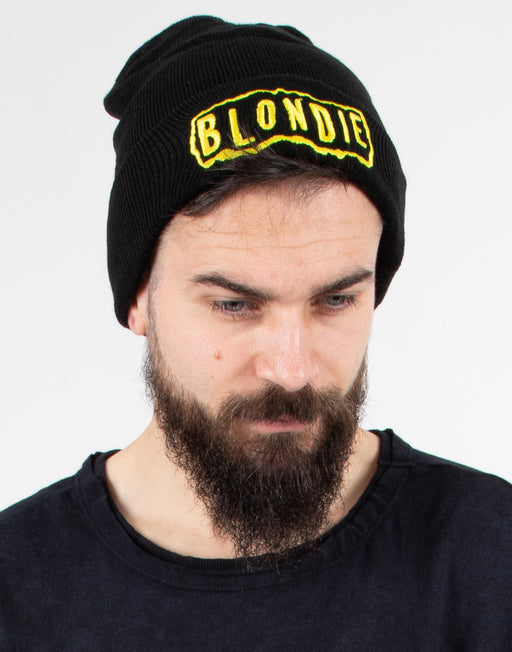 Blondie Yellow Logo Band Beanie Black