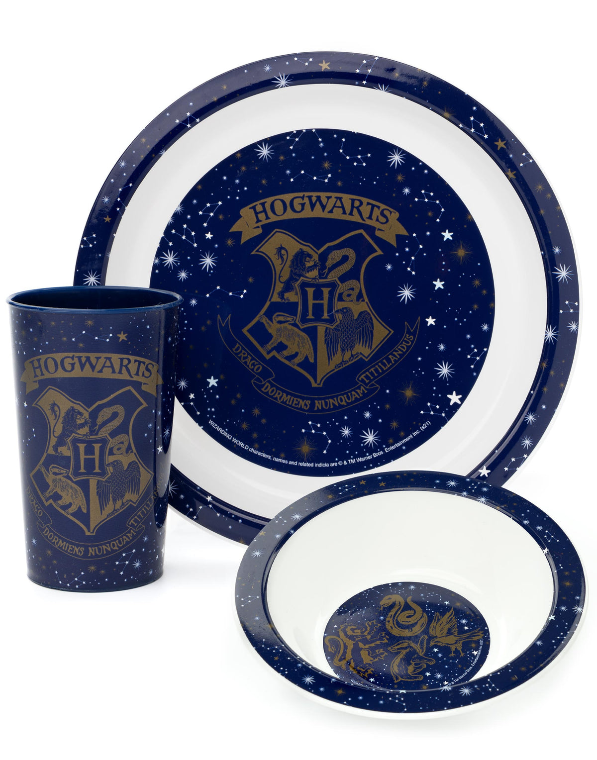 Harry Potter Dinner Set Kids Harry Potter 3 Piece Plate, Bowl