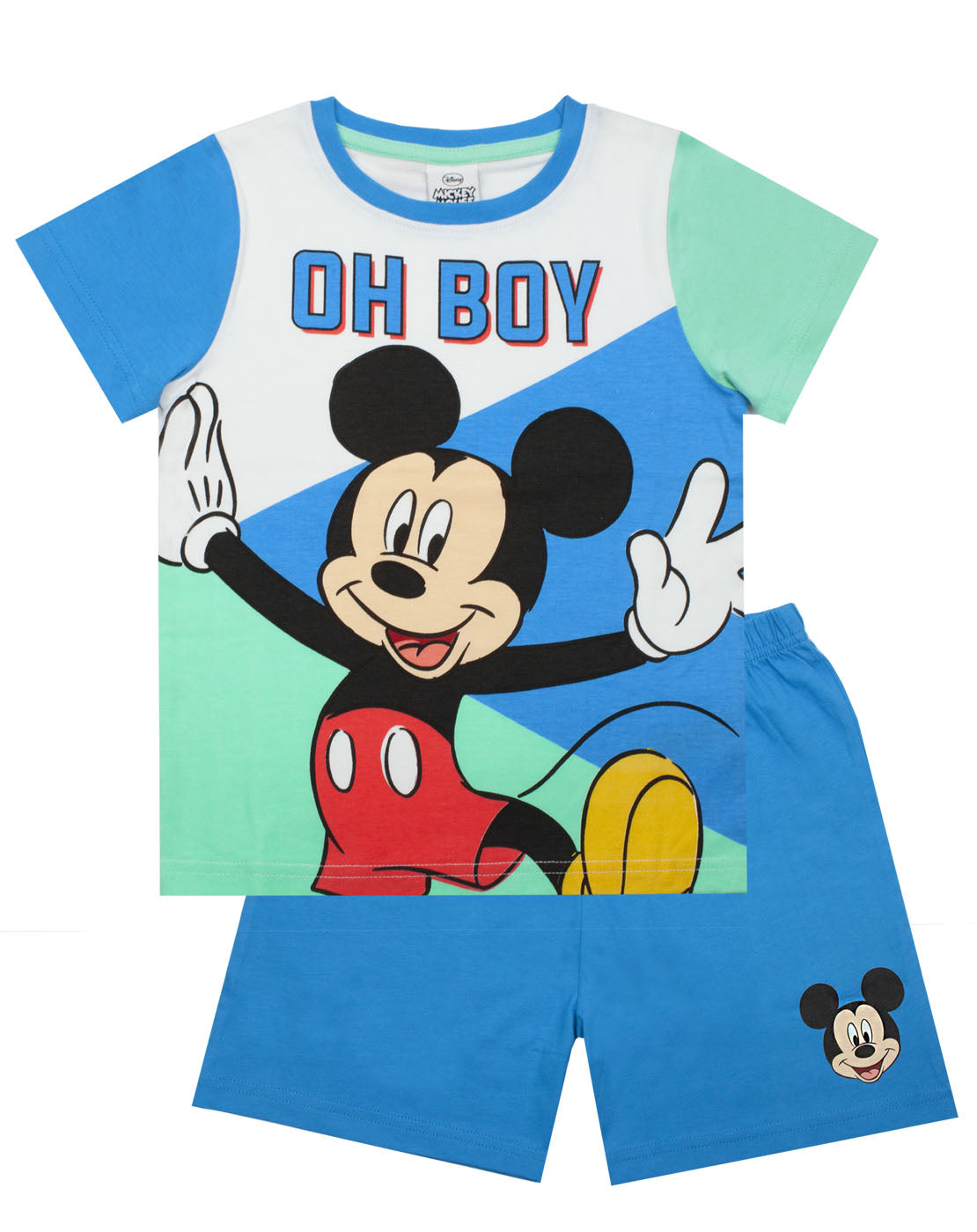 Disney Mickey Mouse “Oh Boy” Novelty Character Pyjama Set — Vanilla ...