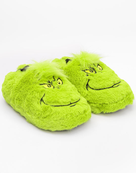The Grinch Slippers Kids Soft Fur House Slippers Gift for Boys & Girls ...