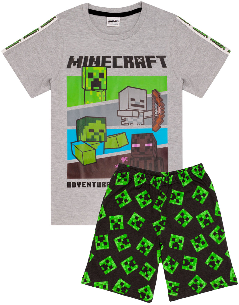 The Minecraft sleepwear set for kids includes a Minecraft t-shirt that is made from 100% cotton with short bottoms that are made from 95% cotton & 5% elastane for a cosy, light, and very soft to touch feel ensuring your little ones have the best Minecraft night sleep!