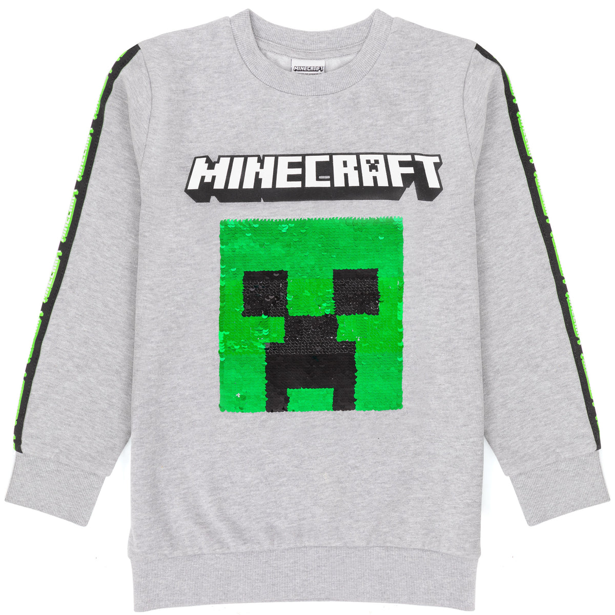 Minecraft TNT Block Flip Sequins Boys T-shirt, Jelly Bean Green Size 4, 6. 8,  10