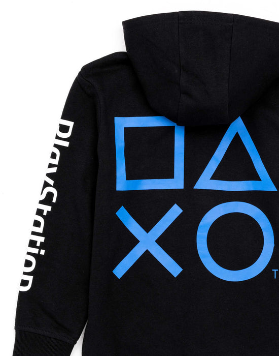 Playstation Hoodie For Boys Games Logo Zipped - Black