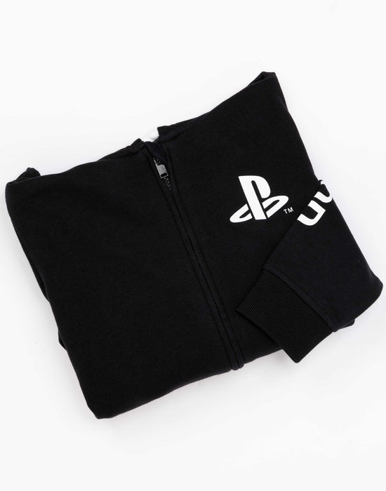 Playstation Hoodie For Boys Games Logo Zipped - Black