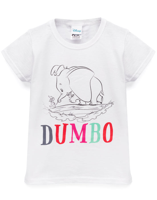 Disney Dumbo Character Sketch Girls Vanilla White Underground T-Shirt —