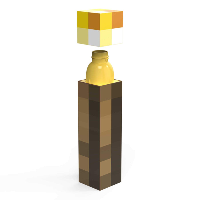 Minecraft Torch 22oz Kids Plastic Screw Lid Water Bottle