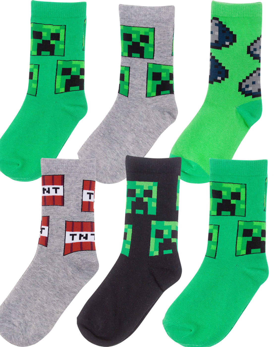 Minecraft Creeper Socks Gift Set Bundle — Vanilla Underground