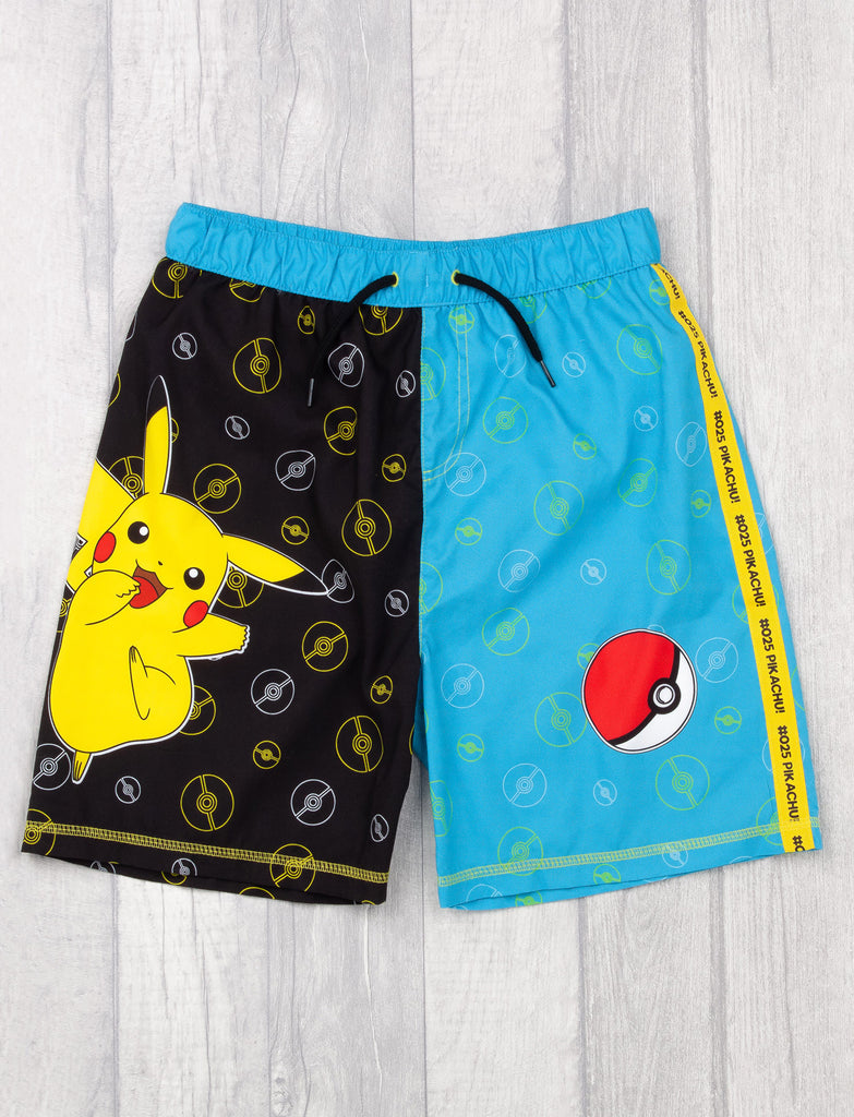 Pokemon Pikachu And Pokeball Boy's Swim Shorts — Vanilla Underground