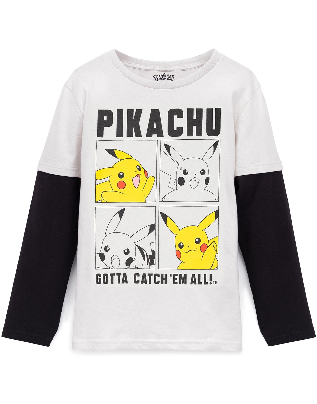 Pokemon Pikachu Boy's Skater Long Sleeve Top — Vanilla Underground