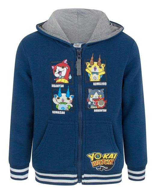 Yo-Kai Watch Characters Boy's Navy Zip Up Hoodie