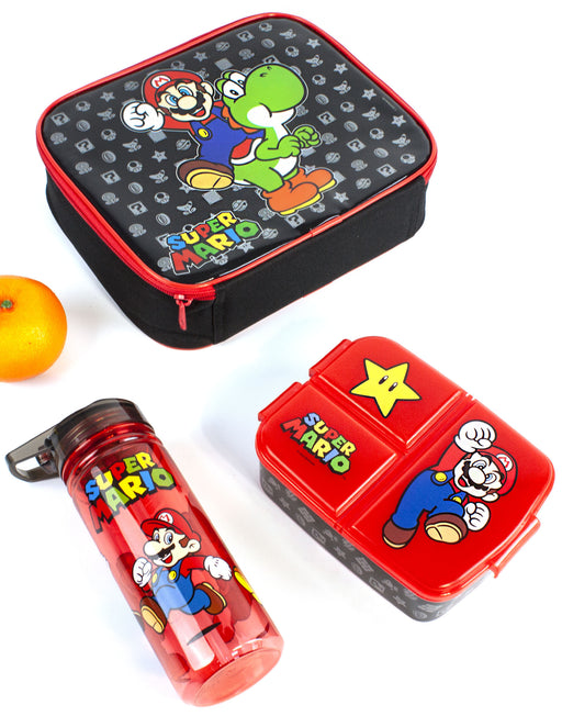9.5 inch Super Mario Lunch Bag- Mario Yoshi Luigi Donkey Kong Lunch Box, Men's, Size: 7.5