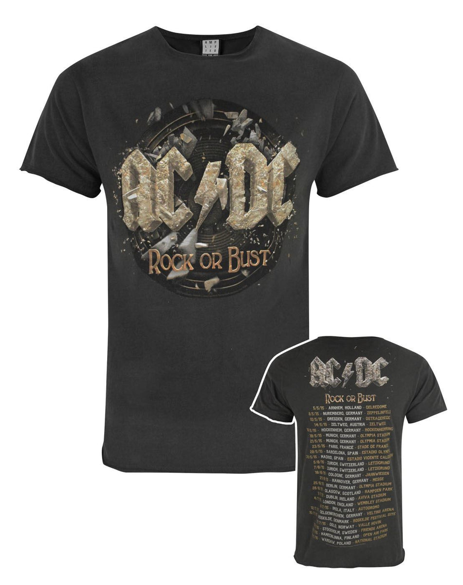 Amplified AC/DC Rock Or Bust Men's T-Shirt — Vanilla Underground