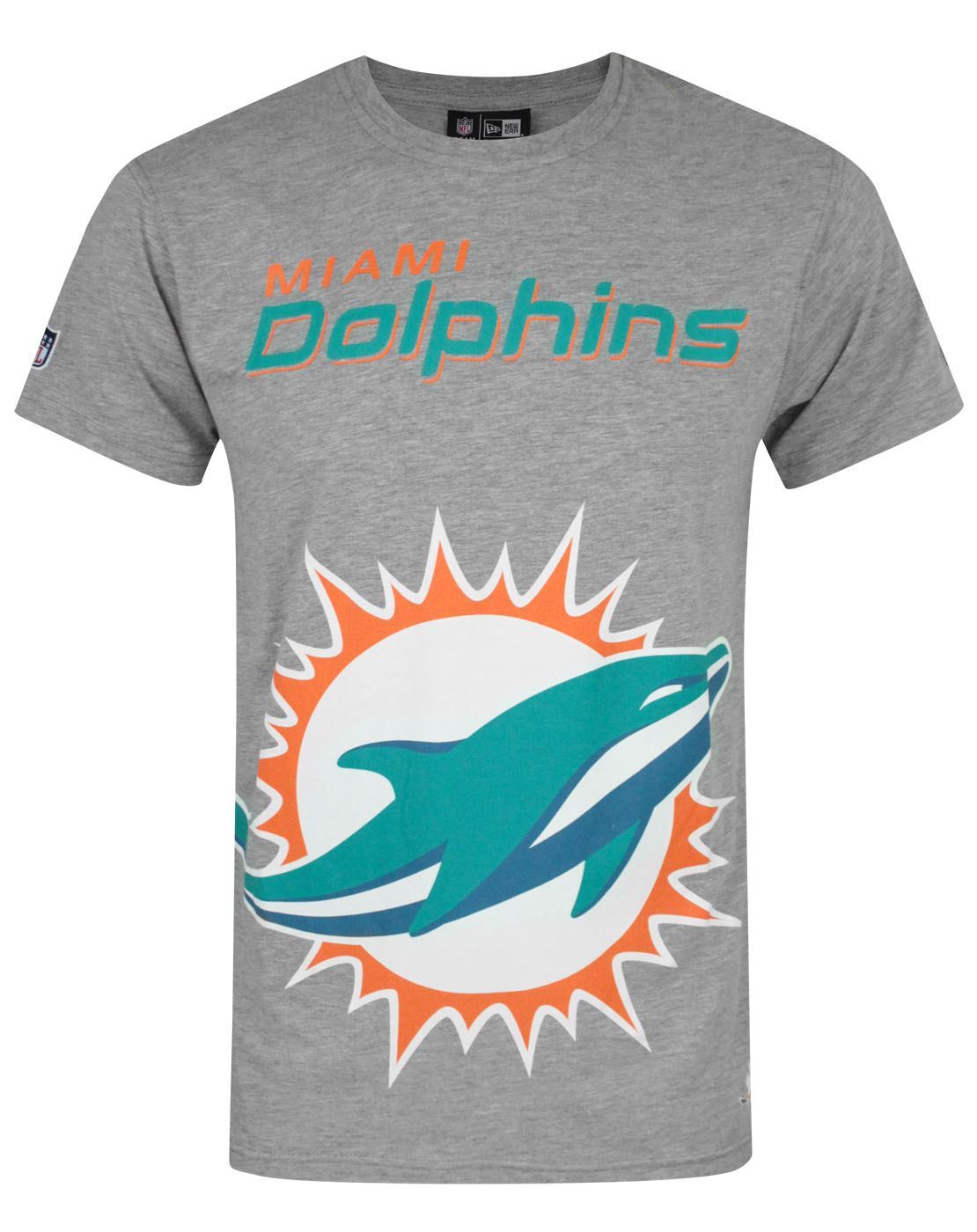 New Era NFL Miami Dolphins Oversized Logo Men's T-Shirt — Vanilla
