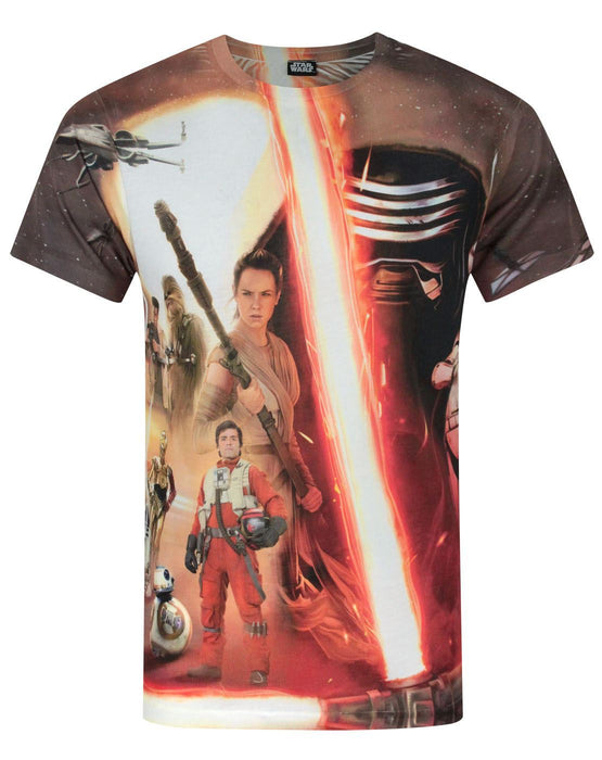 Star Wars Force Awakens Heroes & Villains Sublimation Men's T-Shirt