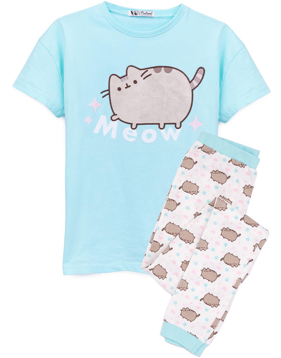 Pusheen Girls Short Sleeve Jersey Pyjamas