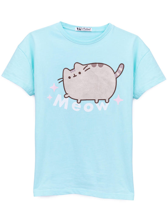 Pusheen Girls Short Sleeve Jersey Pyjamas