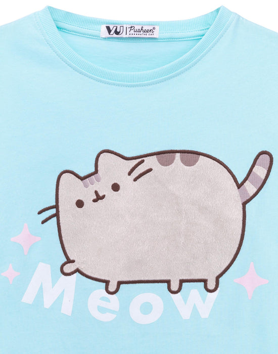 Pusheen Girls Short Sleeve Jersey Pyjamas