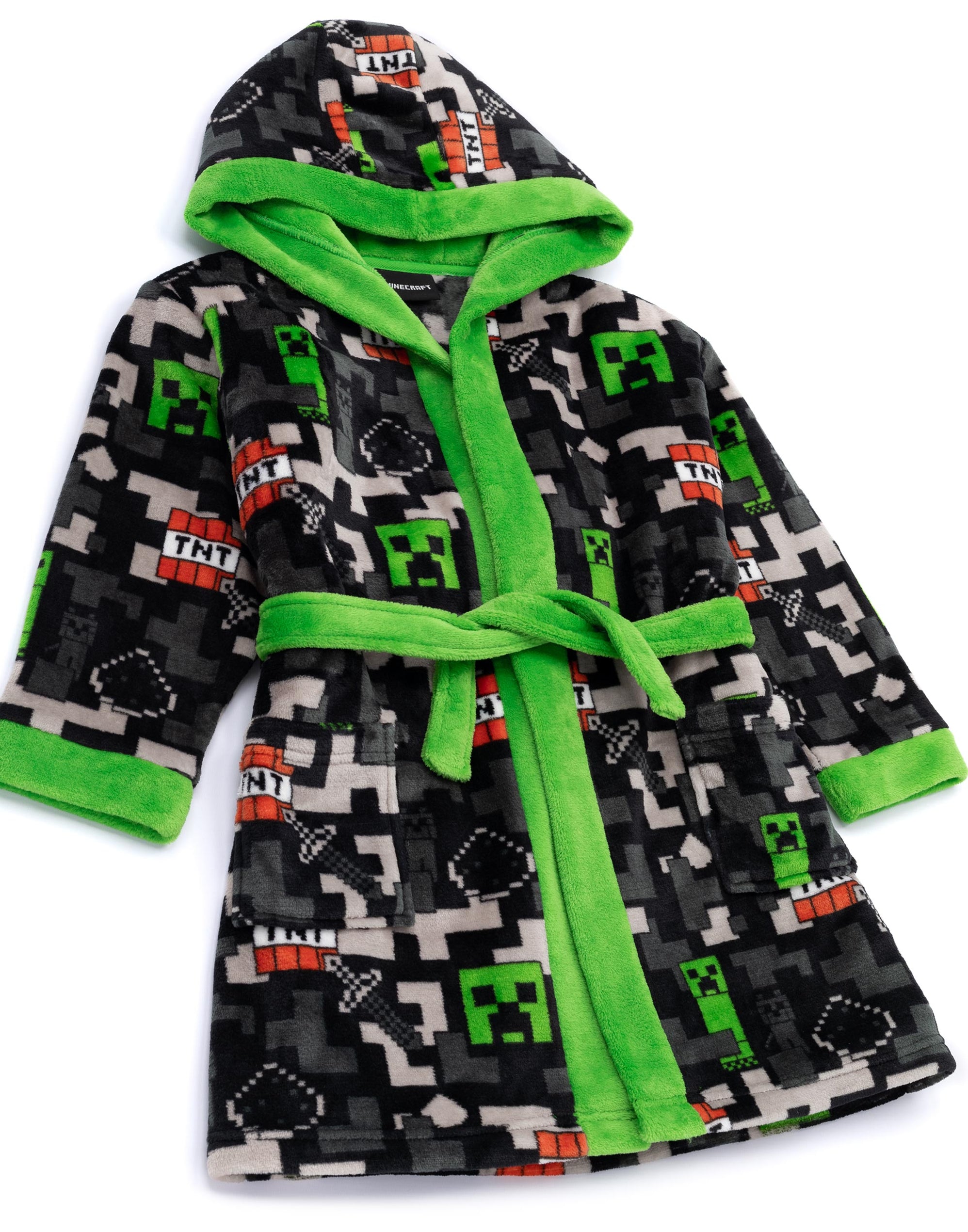 Minecraft Boys Creeper & TNT Dressing Gown — Vanilla Underground