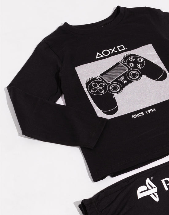 PlayStation Boys Pyjamas Game Controller Black Set